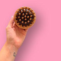 Cepillo Masajeador Capilar y Corporal de Bambú | Estimulador Cuero Cabelludo