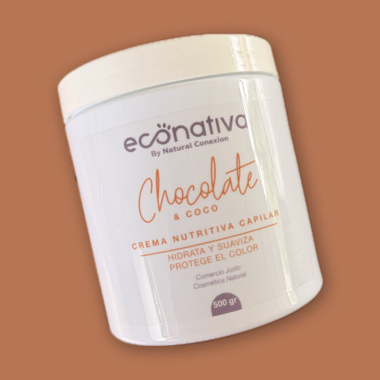 Crema Nutritiva Capilar Chocolate y Coco Econativa 500 gr.
