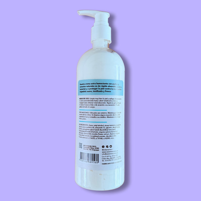 Crema Extra Humectante Corporal 470 gr. Vidamena - Image 3
