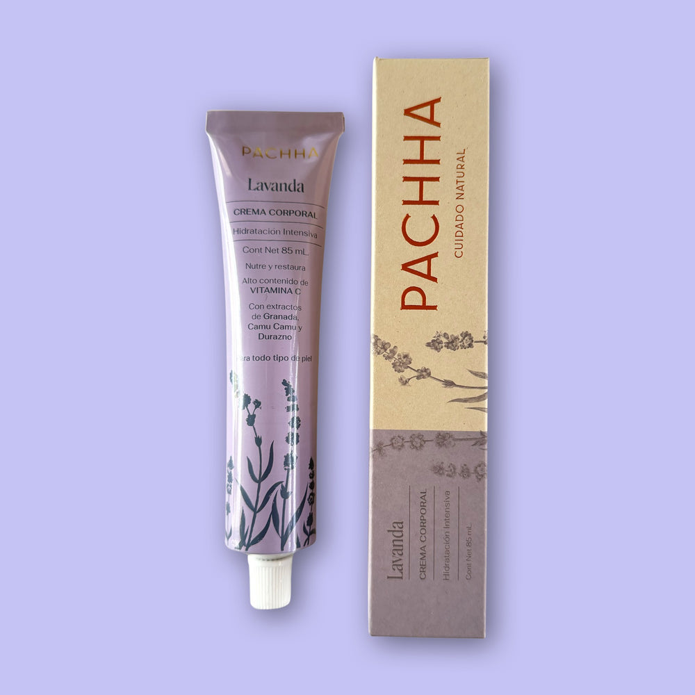 Crema Hidratante Corporal Lavanda Pachha 85 ml. y 25 ml.
