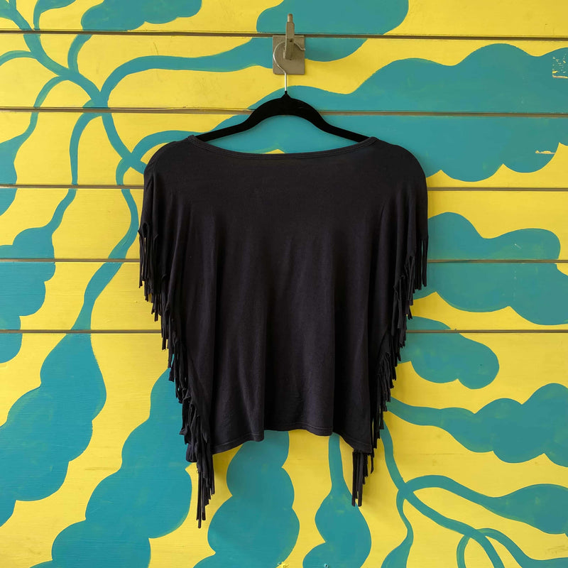 Camiseta azul con flecos - Image 2
