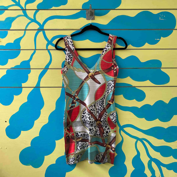 Vestido corto estampado