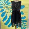 Vestido Transparante Negro con Encaje
