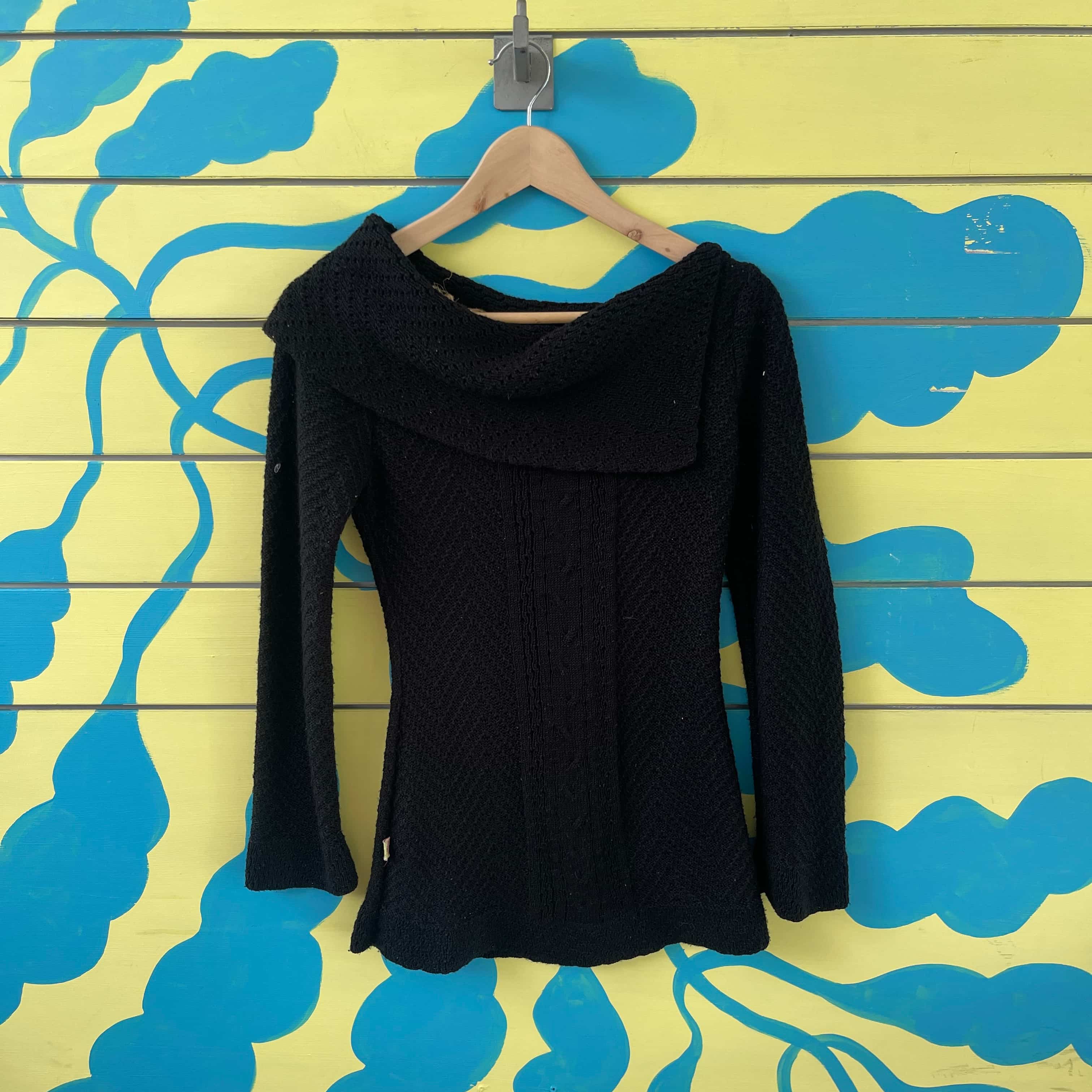 Camisa negra tejida - Gallery 1