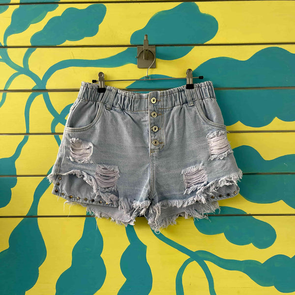 Short de jean azul claro