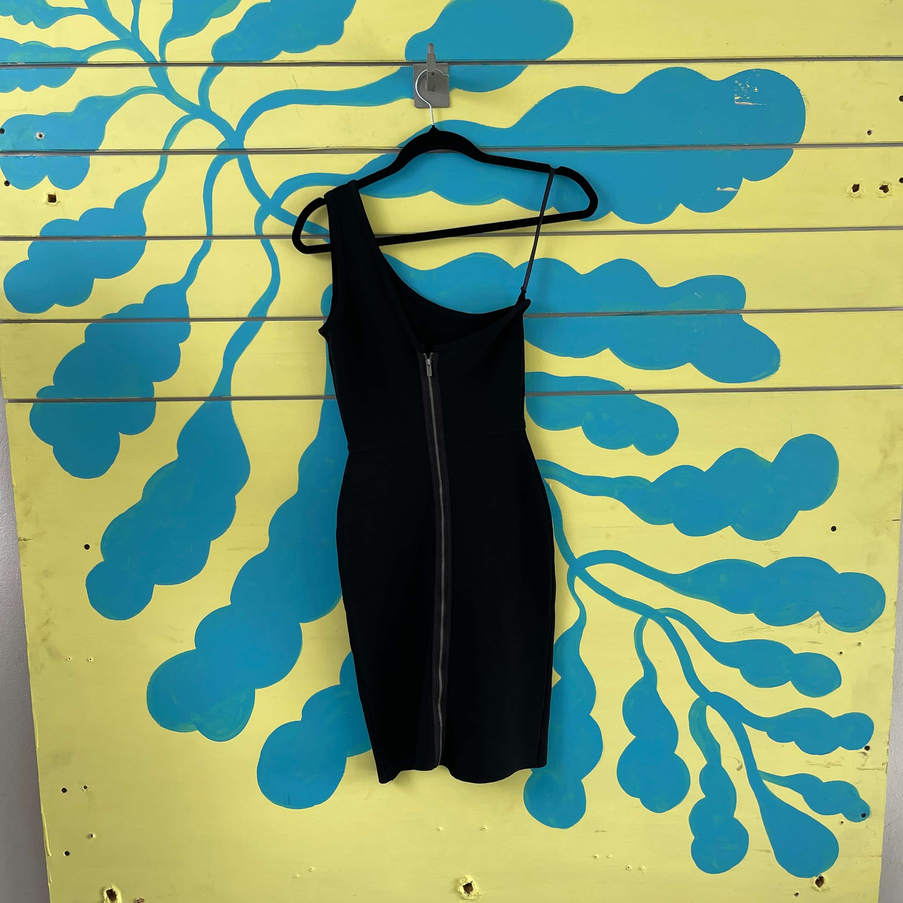 Vestido de hombro destapado negro - Gallery 2