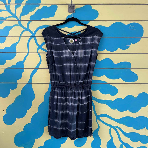 Vestido azul con blanco - Secondary