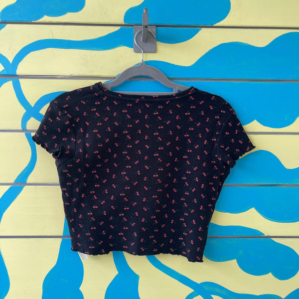 camiseta corta negra cerezas - Secondary