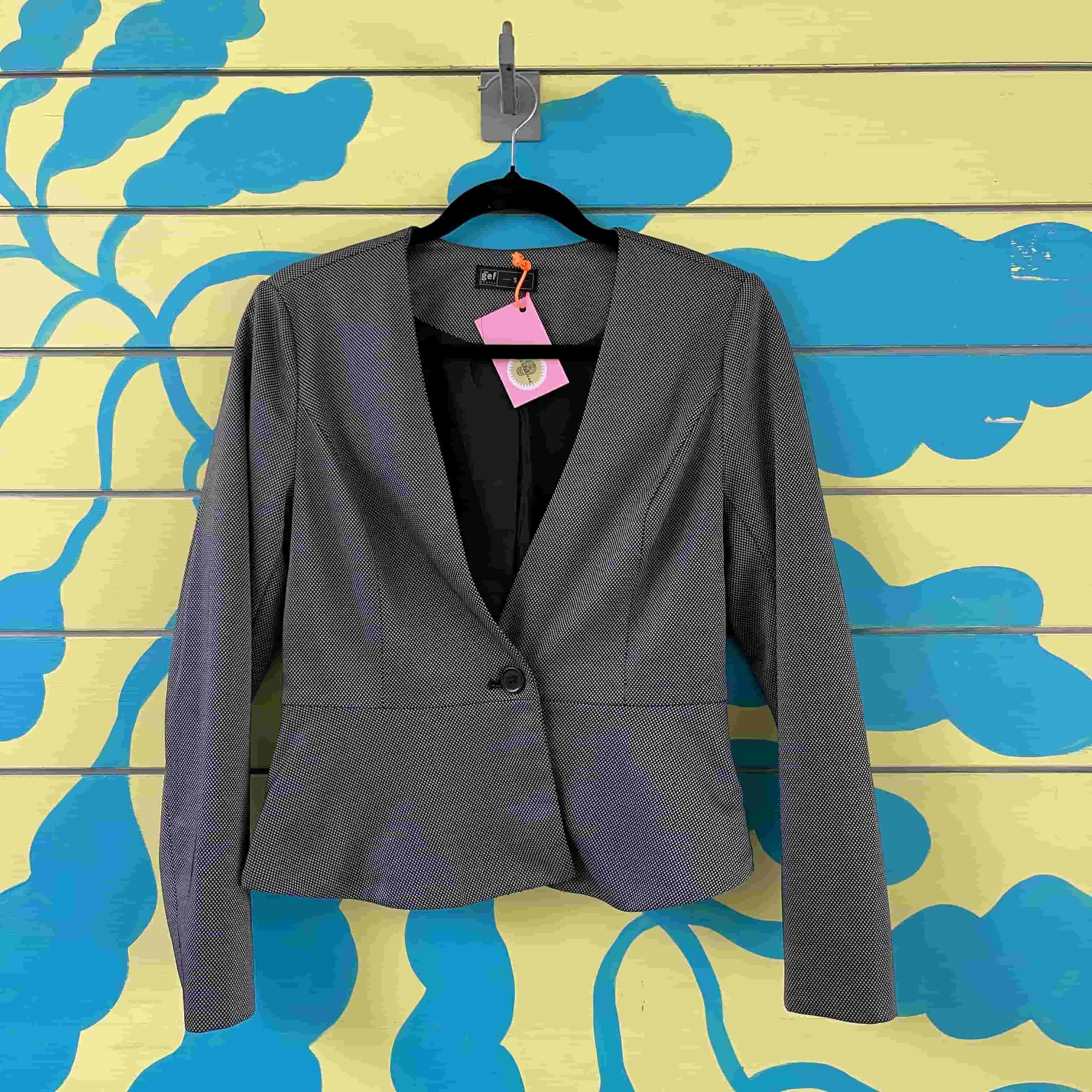 Blazer gris y negro talla S - Gallery 1