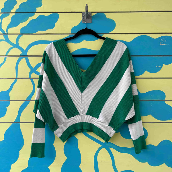 Saco verde y blanco