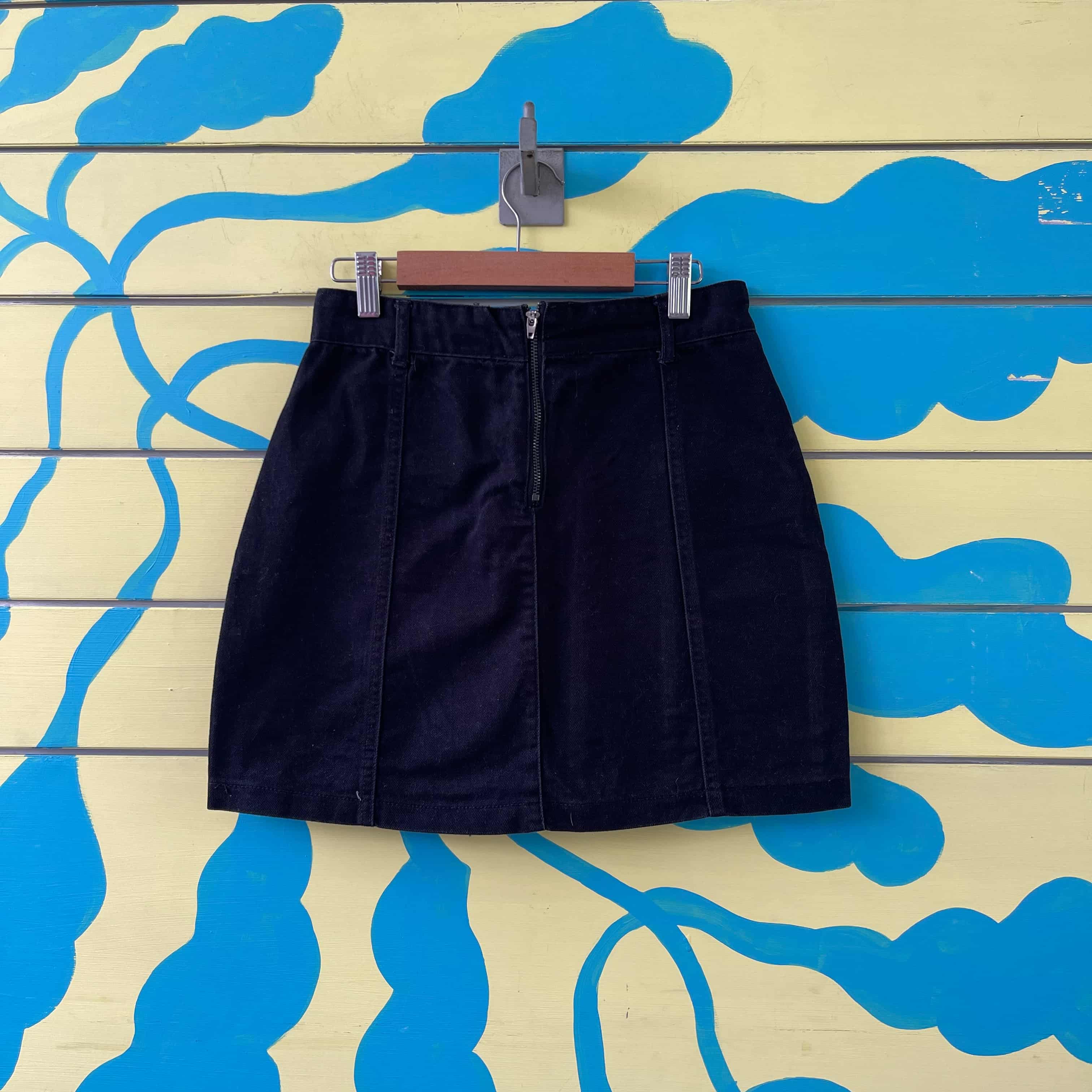 Falda jean negra talla S - Gallery 2