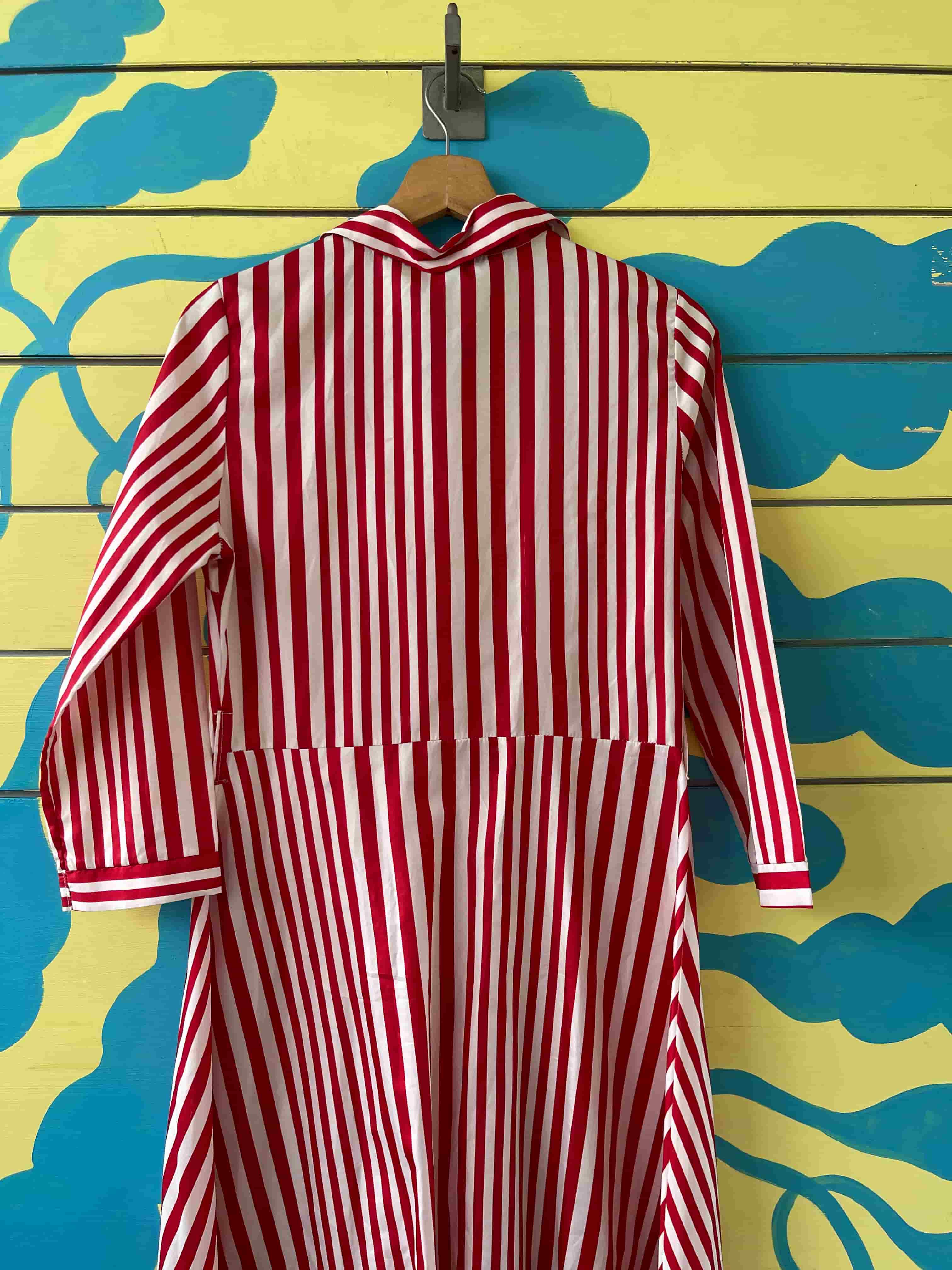 Vestido de rayas rojas talla L - Gallery 4