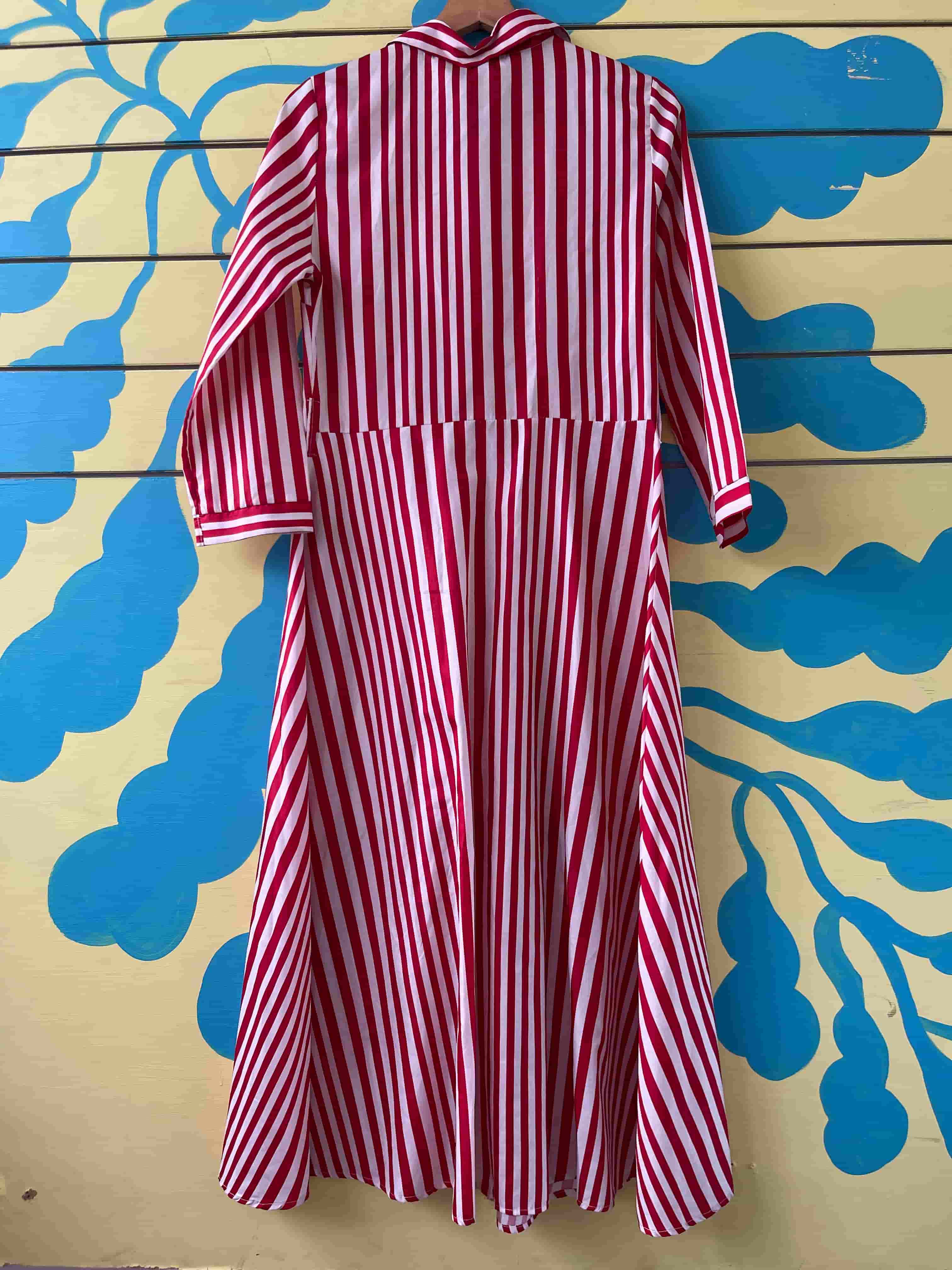 Vestido de rayas rojas talla L - Gallery 3