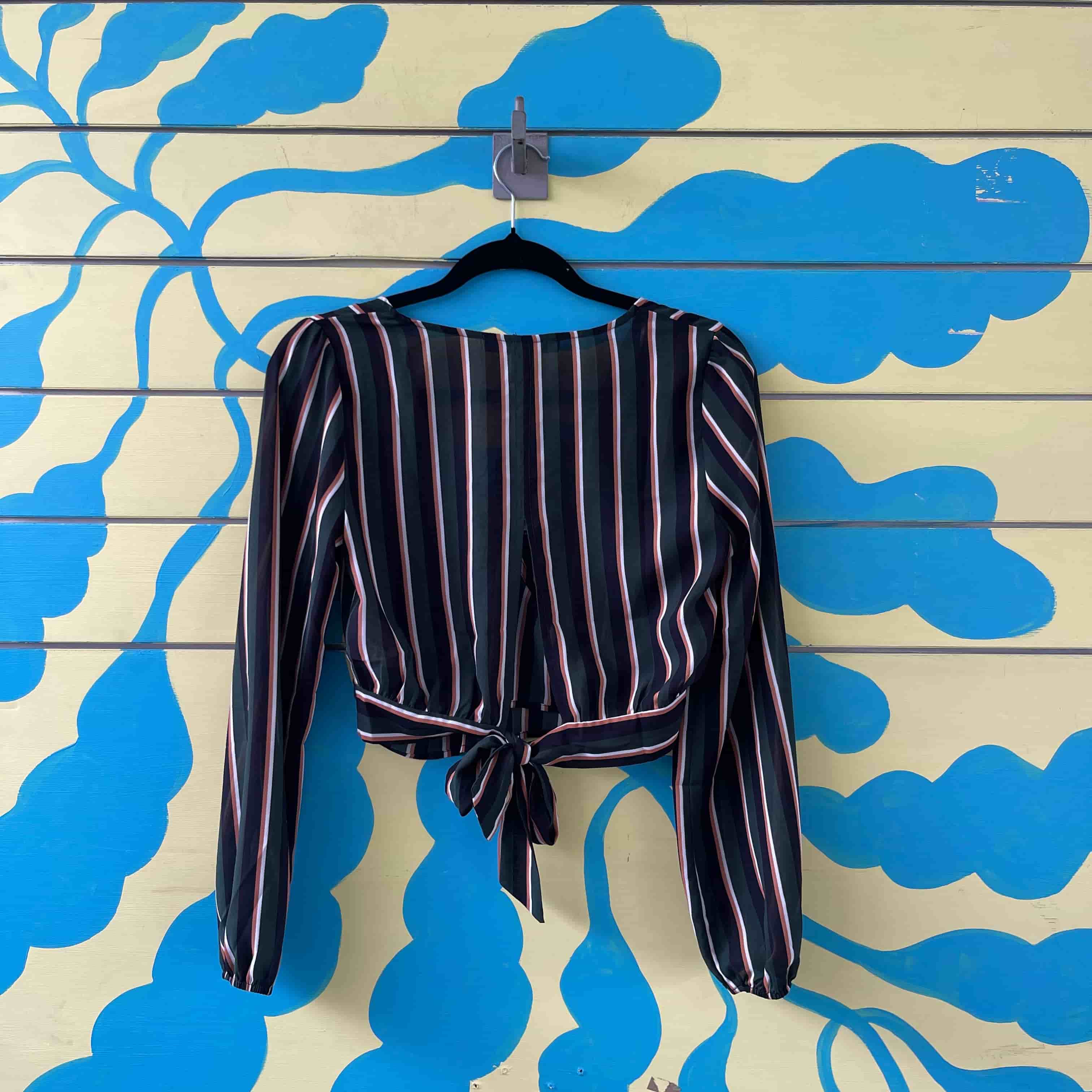 Croptop verde de rayas talla XS - Gallery 2