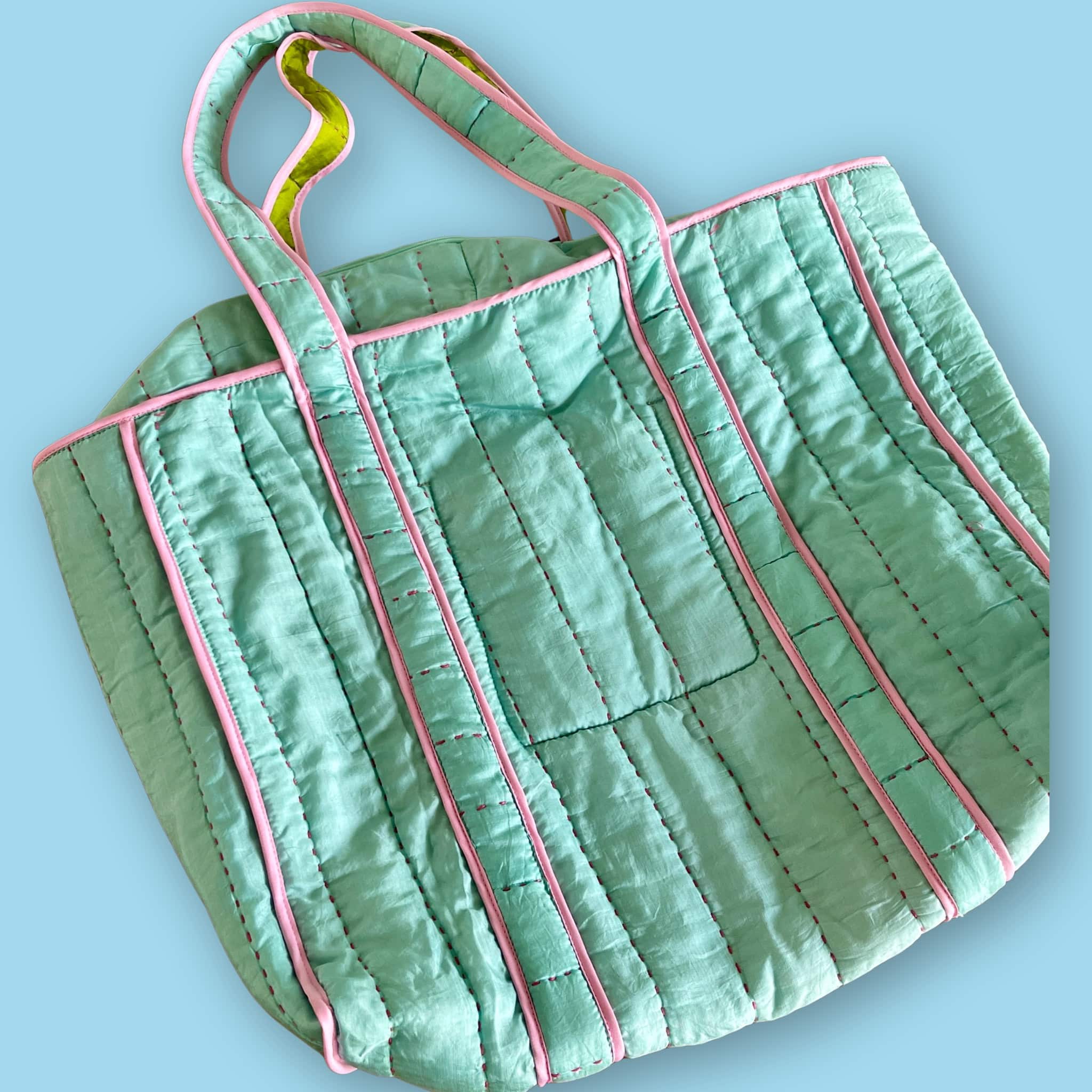 Bolso doble faz de seda - Gallery 5