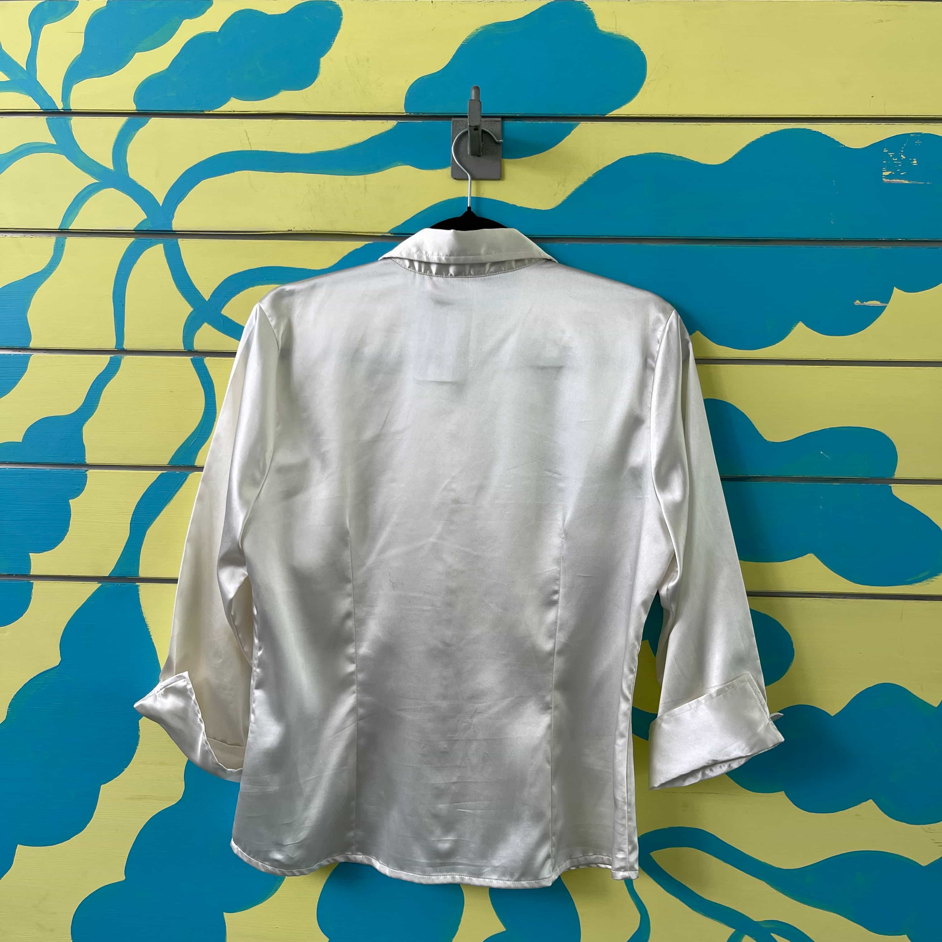 Camisa camisera marfil brillante talla L - Gallery 2