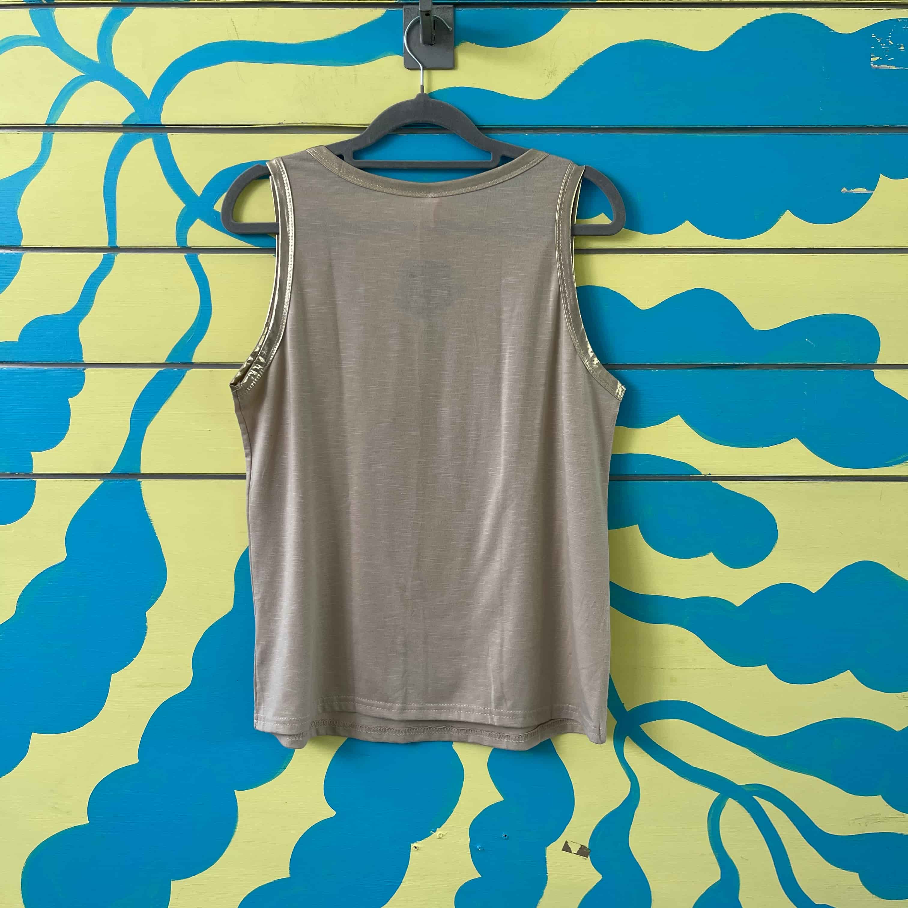Camiseta beige brillante talla S - Gallery 2