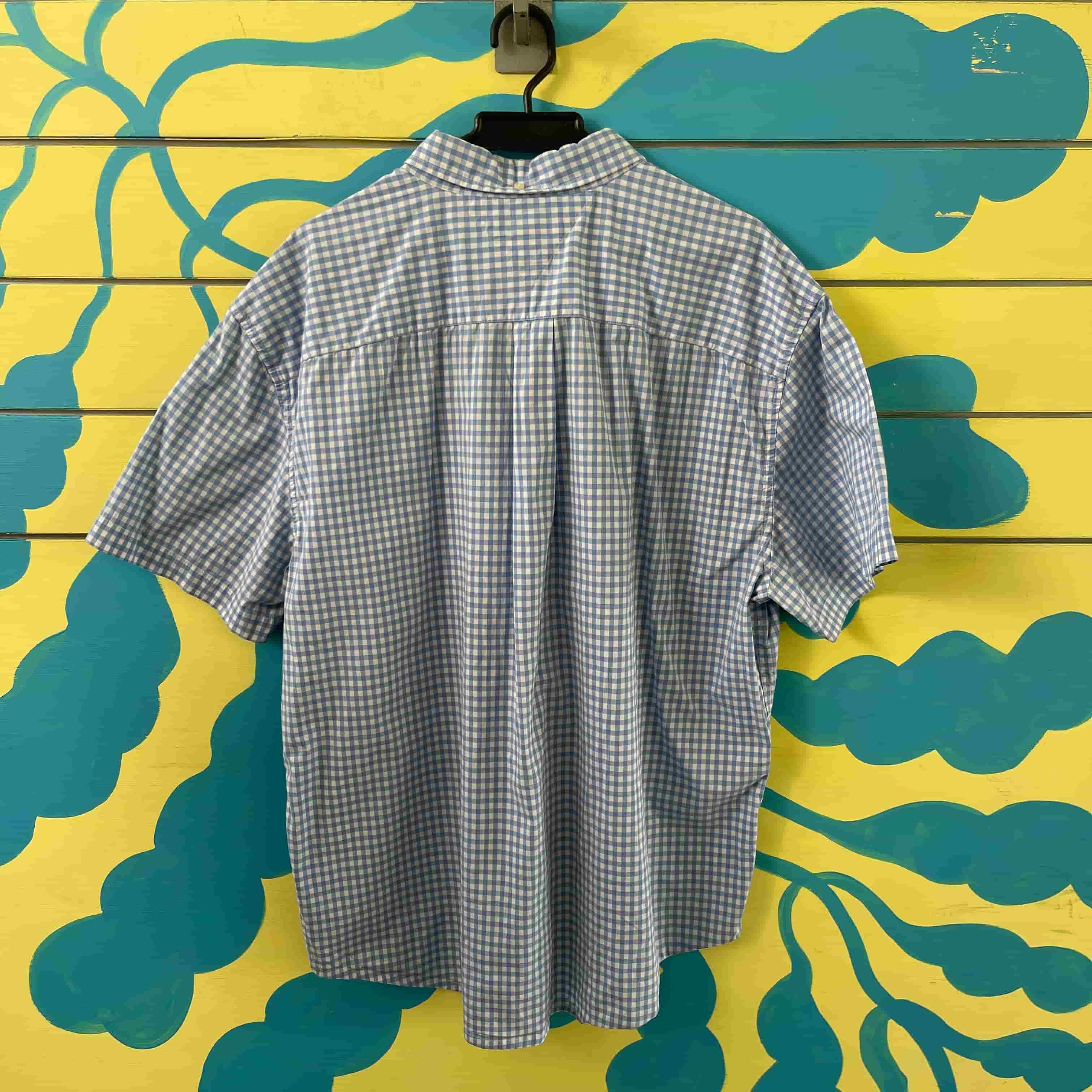 Camisa de hombre de cuadros azules y blancos talla XXL - Gallery 2