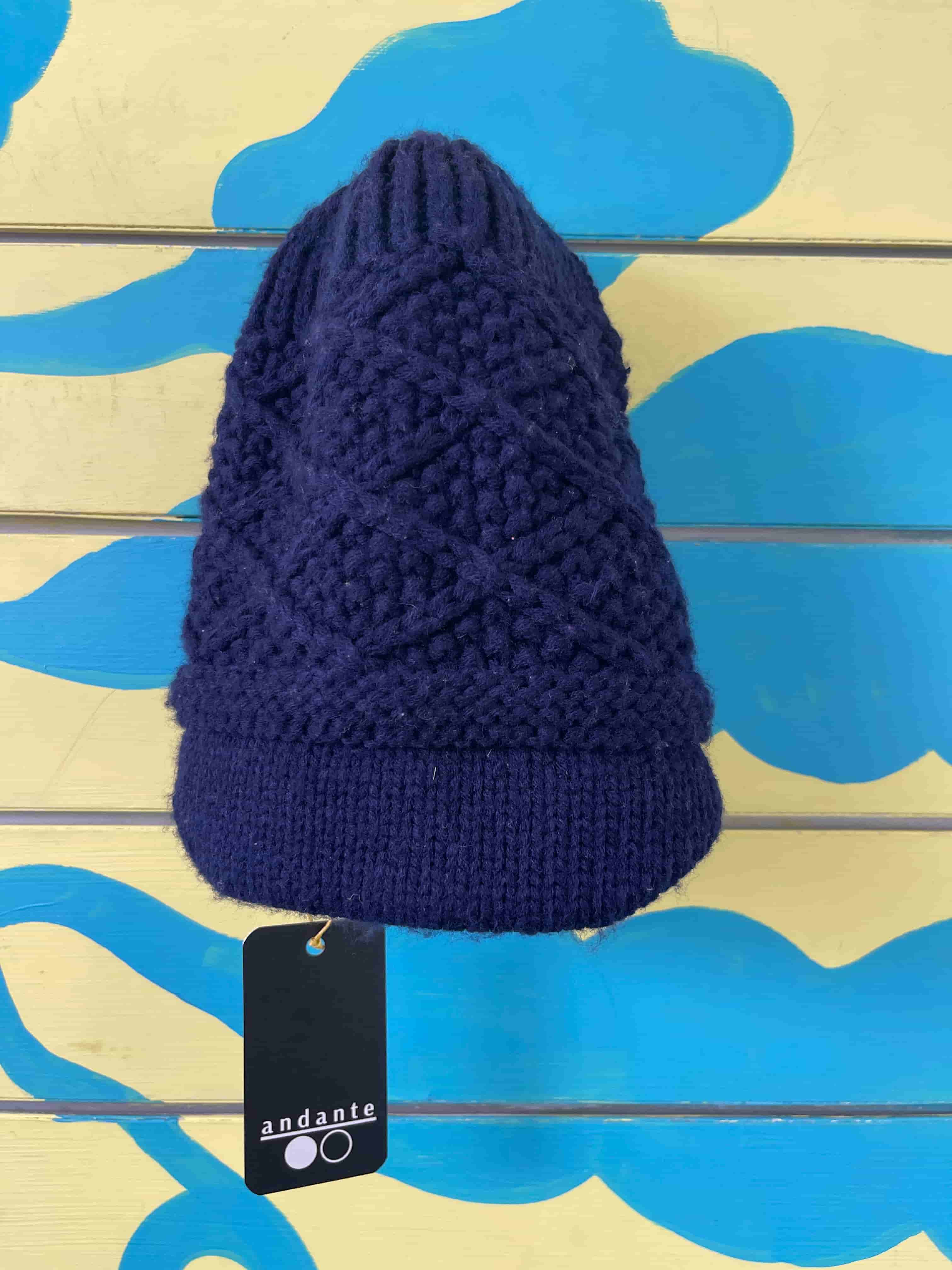 Gorro azul tejido - Gallery 1