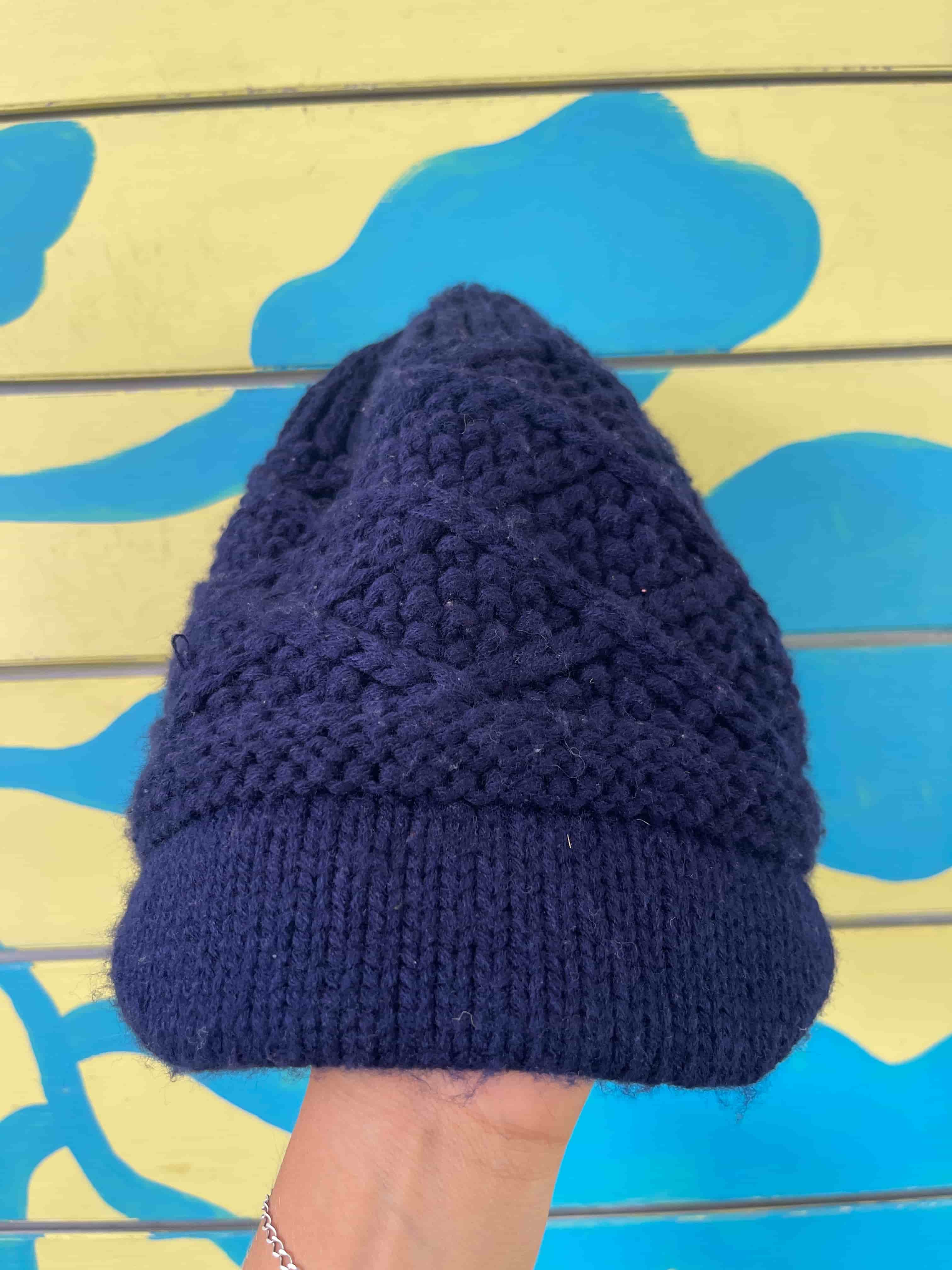Gorro azul tejido - Gallery 2