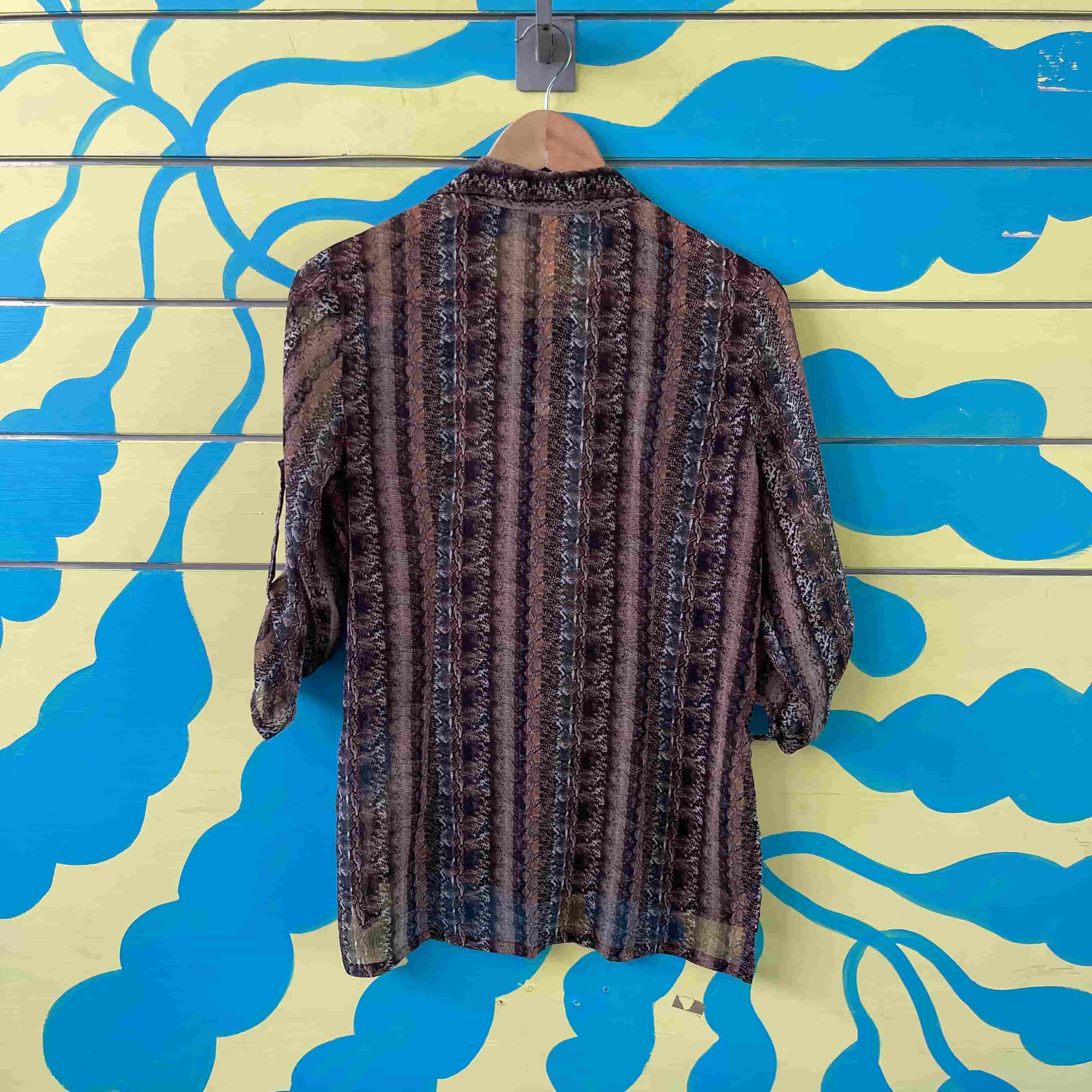 Camisa cafe animal print talla 10 - Gallery 2