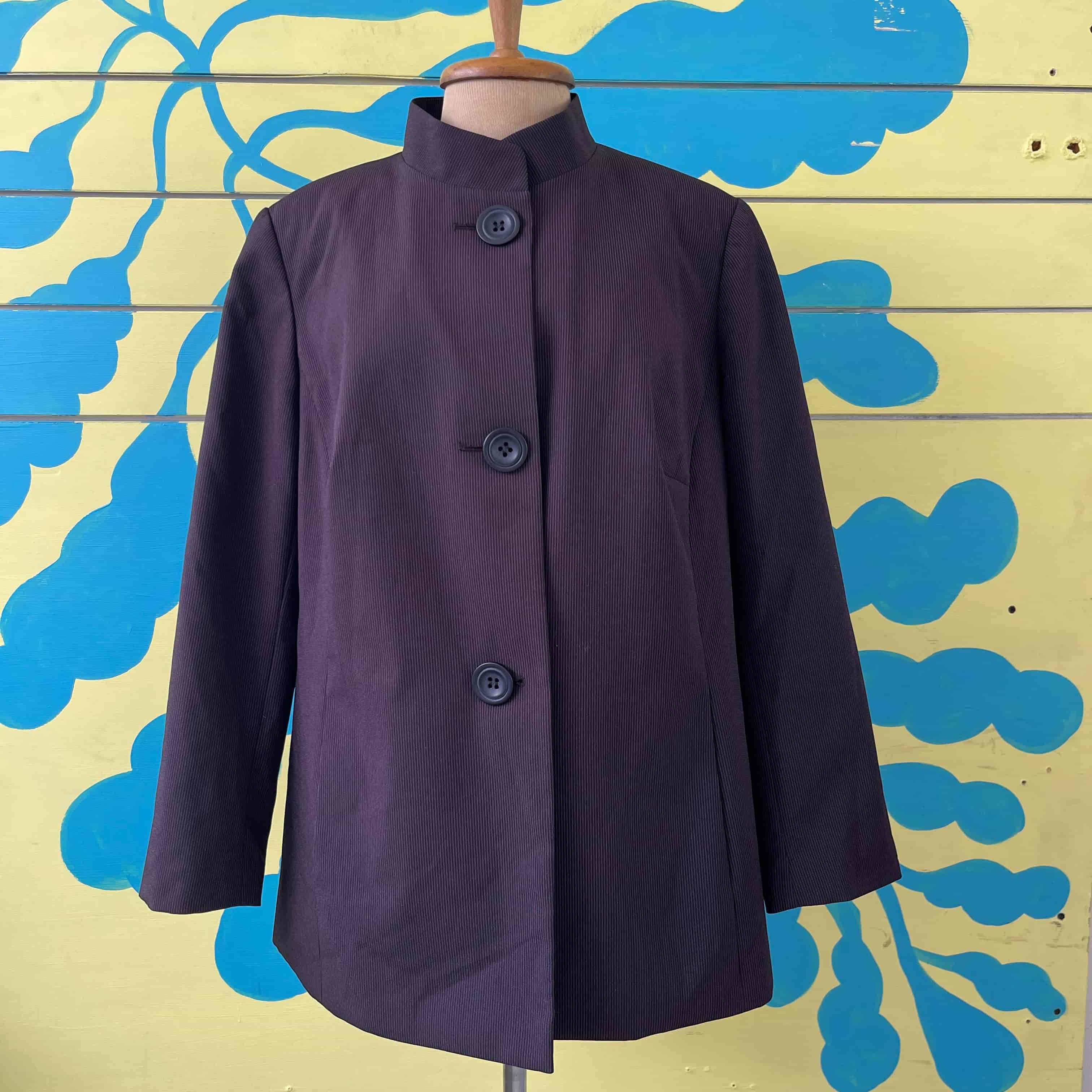 Chaqueta morada con rayas rosa talla 16W - Gallery 1