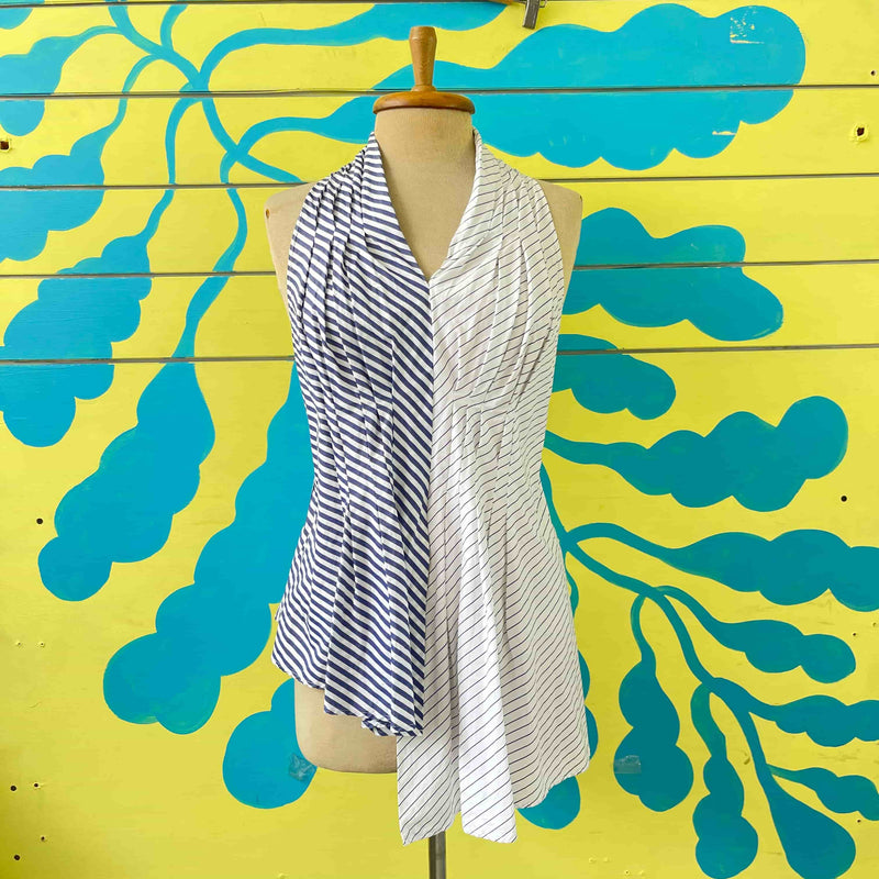 Blusa de rayas azules sin marca - Image 1