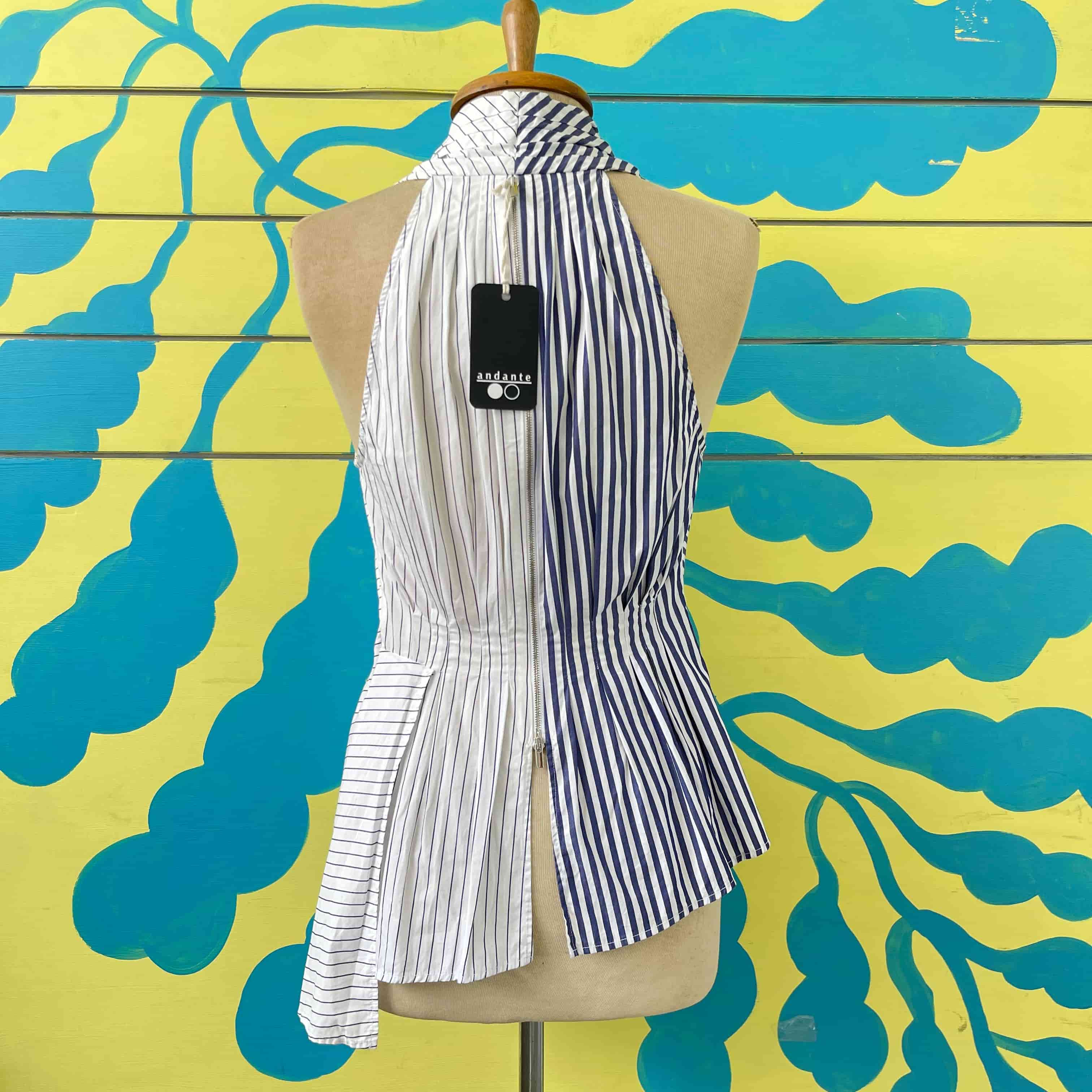 Blusa de rayas azules sin marca - Gallery 2