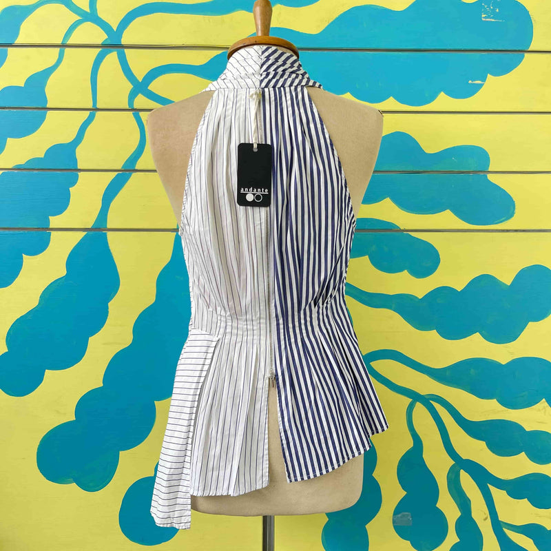 Blusa de rayas azules sin marca - Image 2