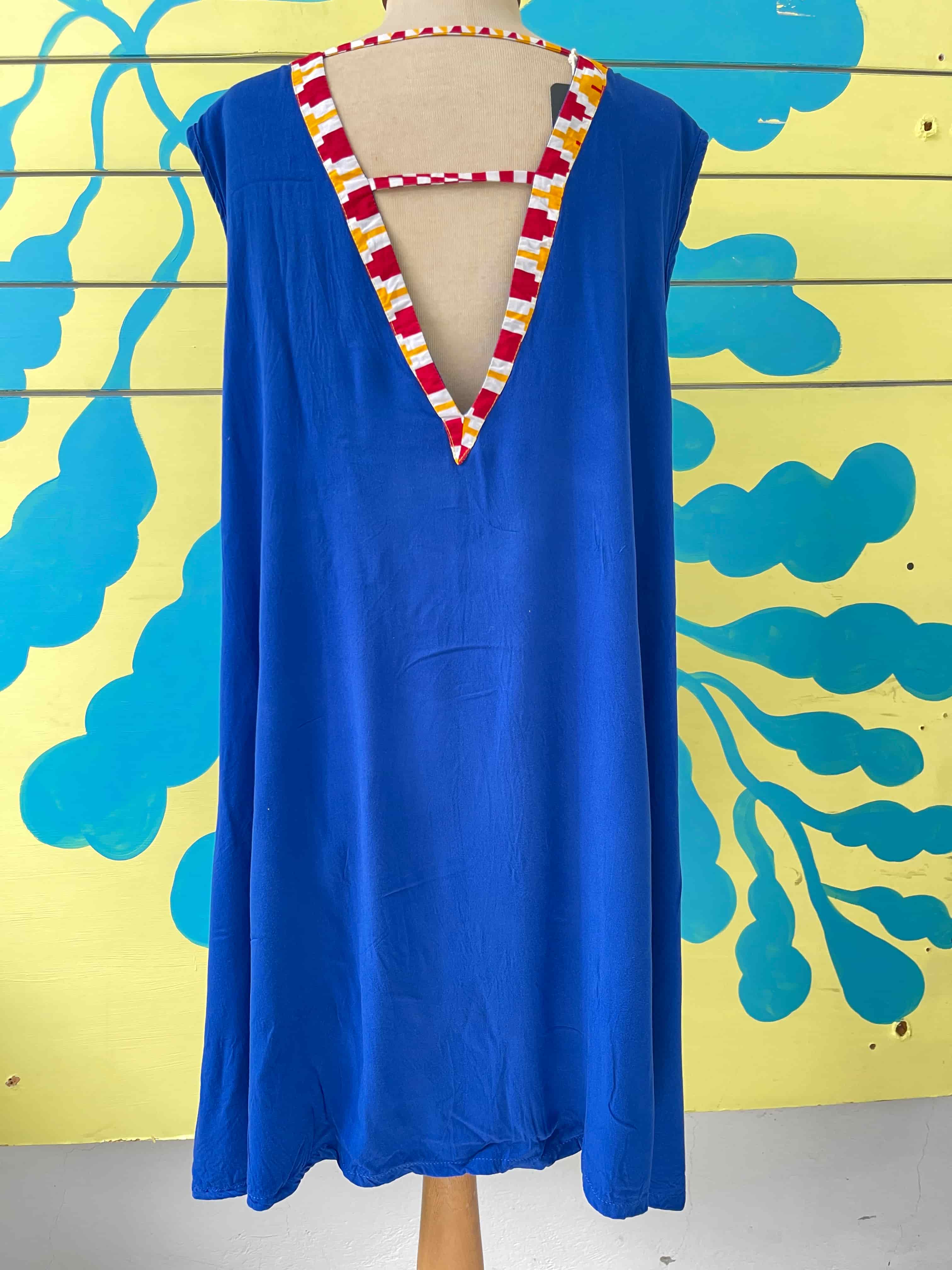 Vestido azul tiras atrás talla L - Gallery 2