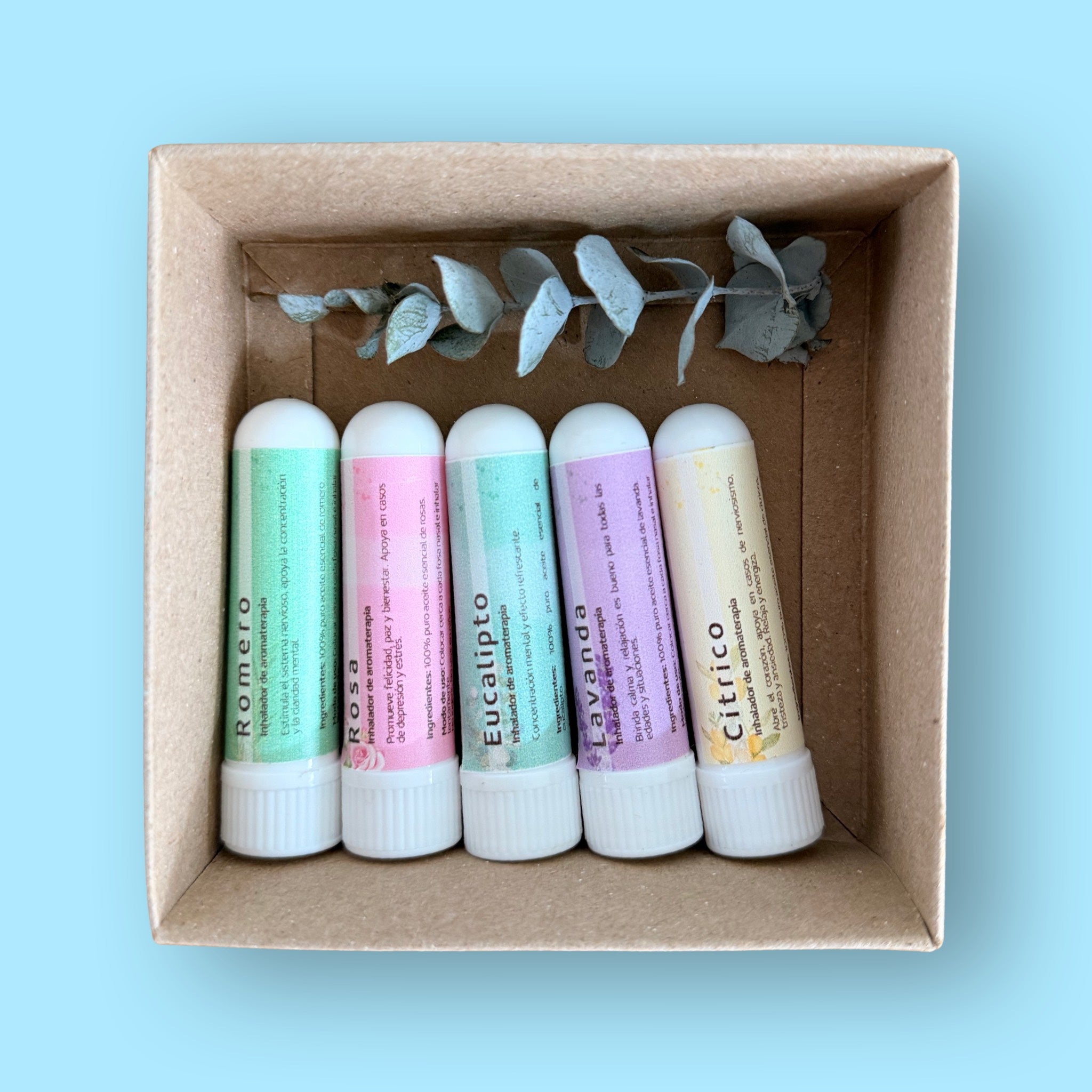 Inhaladores de Aceites Esenciales para Aromaterapia Ayurveda Ancestral Caja x 5 - Gallery 1