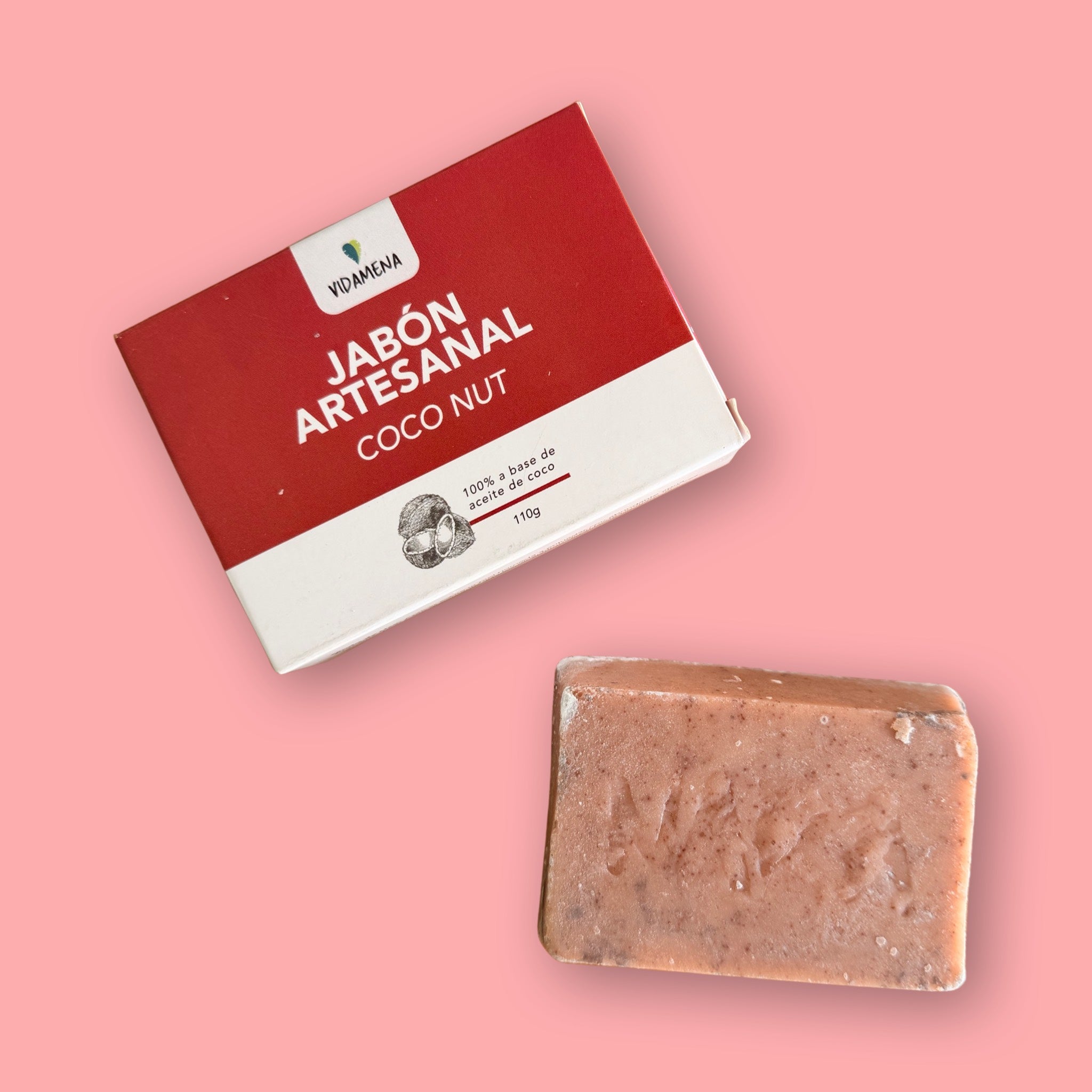 Jabón Corporal de Coco y Arcilla Roja Vidamena 110 gr. - Gallery 1