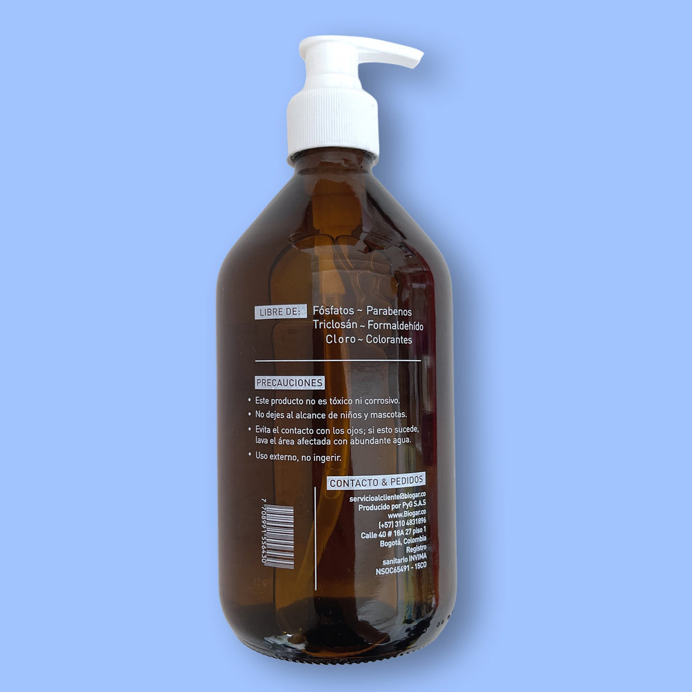 Jabón de Manos Ecológico Hoja de Mango 500 ml. Biogar