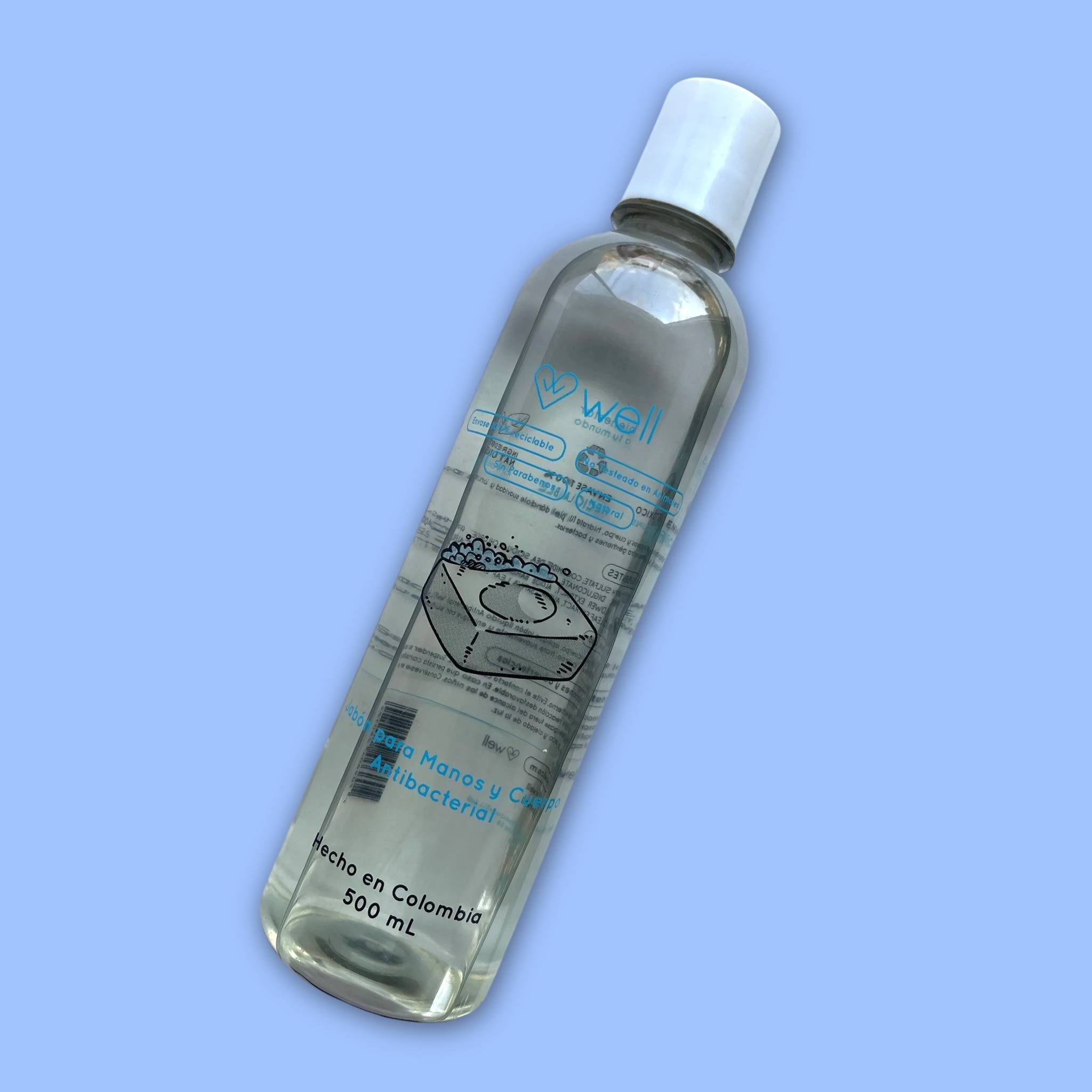 Jabón para Manos y Cuerpo Antibacterial 500ml. Well - Gallery 1