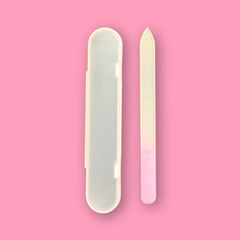 Lima de Cristal para Uñas Reutilizable con Estuche | Lima de Vidrio Lavable