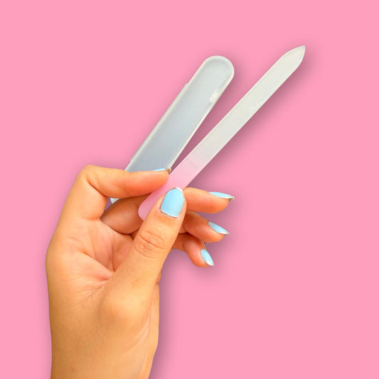 Lima de Cristal para Uñas Reutilizable con Estuche | Lima de Vidrio Lavable