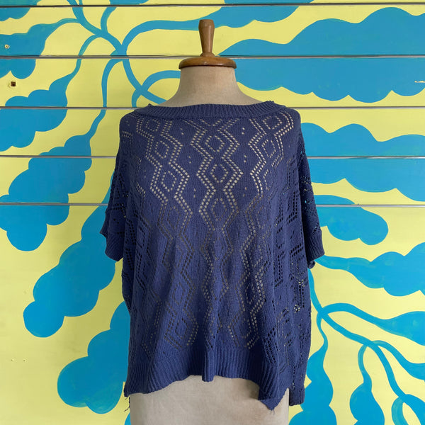 Saco Azul Tejido