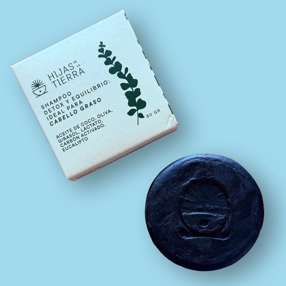 Shampoo Detox y Equilibrio Ideal para Cabello Graso Hijas de la Tierra 80 gr.