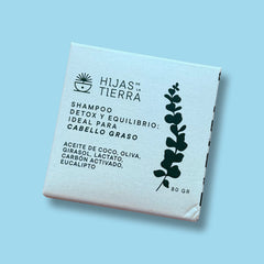 Shampoo Detox y Equilibrio Ideal para Cabello Graso Hijas de la Tierra 80 gr.