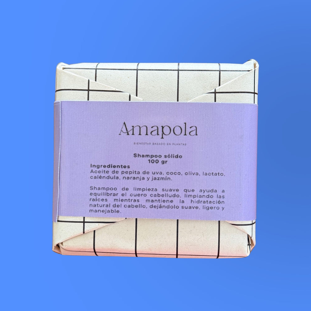 Shampoo Sólido para Cabello Mixto Equilibrio e Hidratación Amapola 100 gr.
