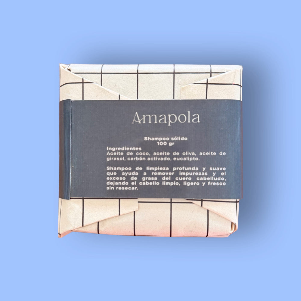 Shampoo Sólido para Cabello Graso Detox y Equilibrio Natural Amapola 100gr.