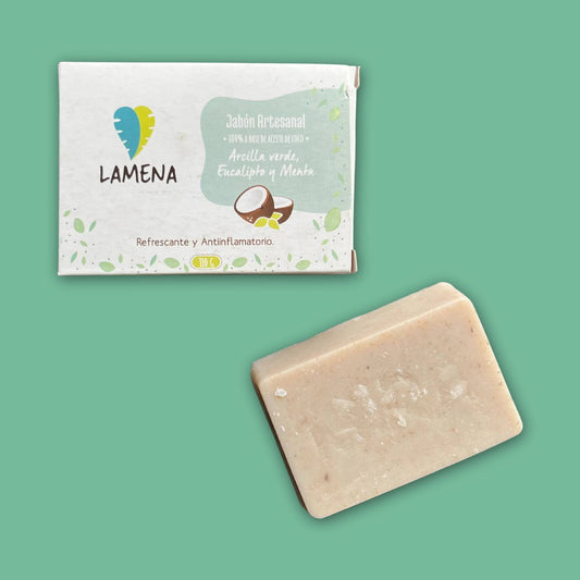 Jabón Corporal de Coco Arcilla Verde Lamena 110 gr.