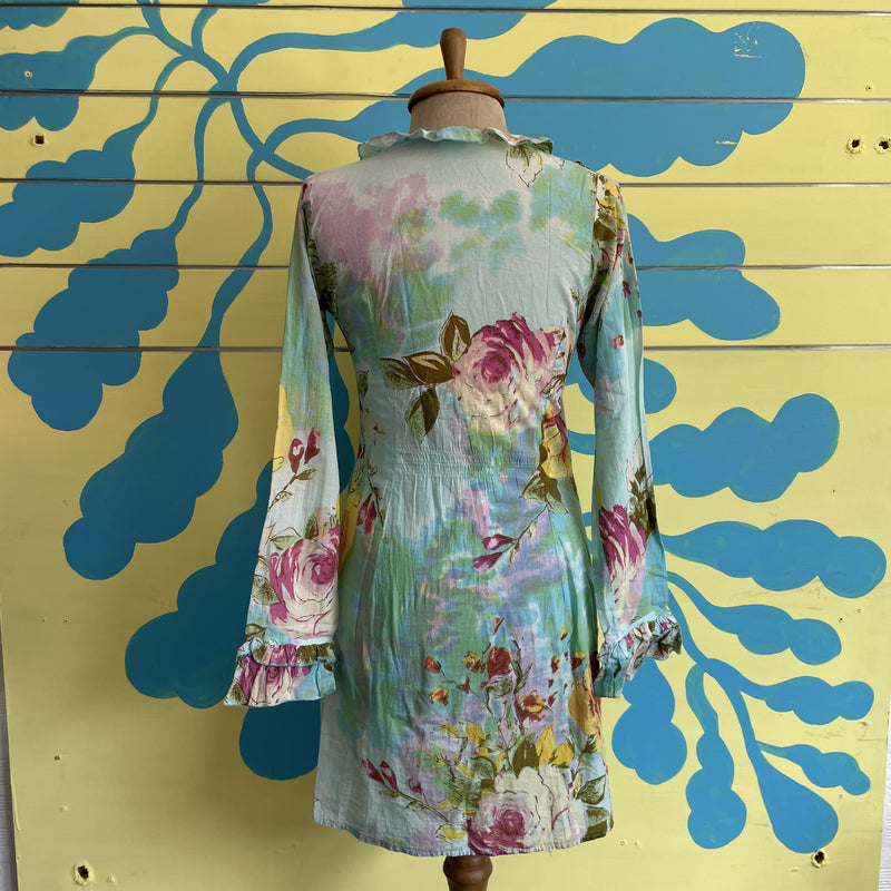 Vestido Aguamarina Flores Volero - Image 4
