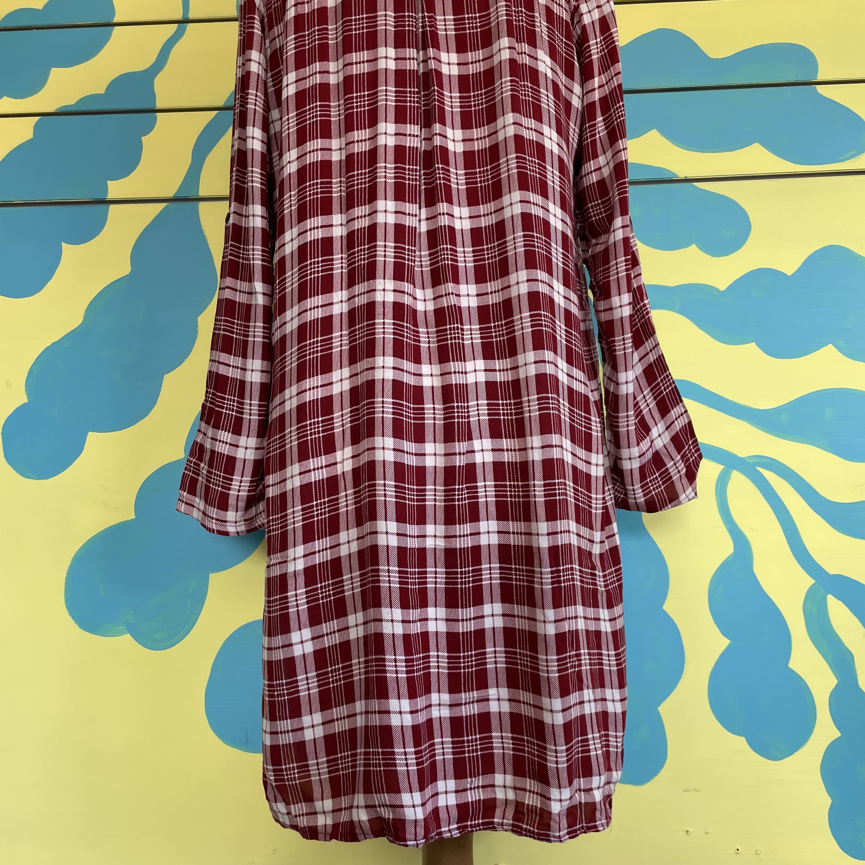 Camisa Leñadora Larga Roja y Blanco - Gallery 2