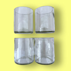 Vasos Cortos de Vidrio 8 Onz Set x 4 Gles
