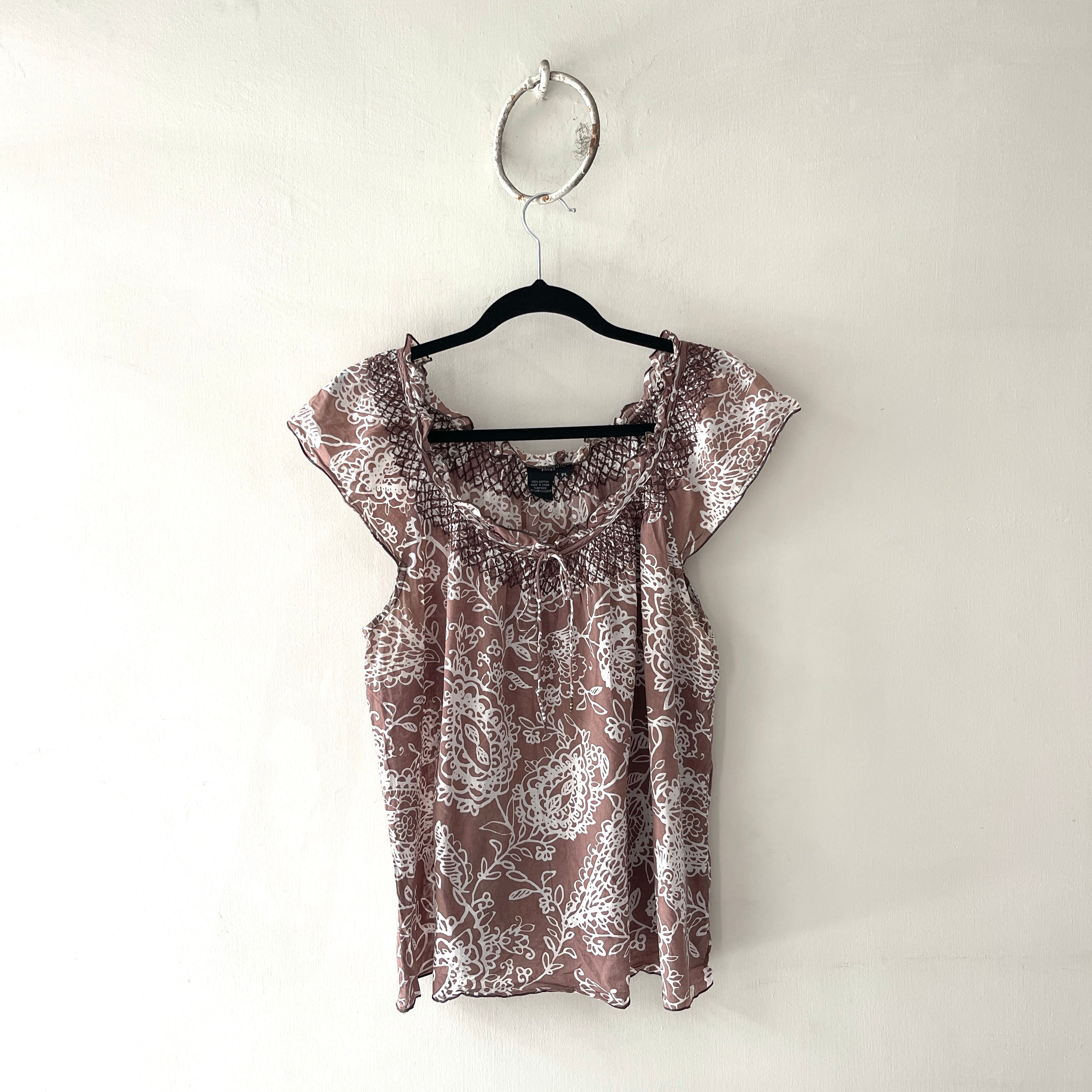 Camisa Algodón estampada Cafe - Gallery 3