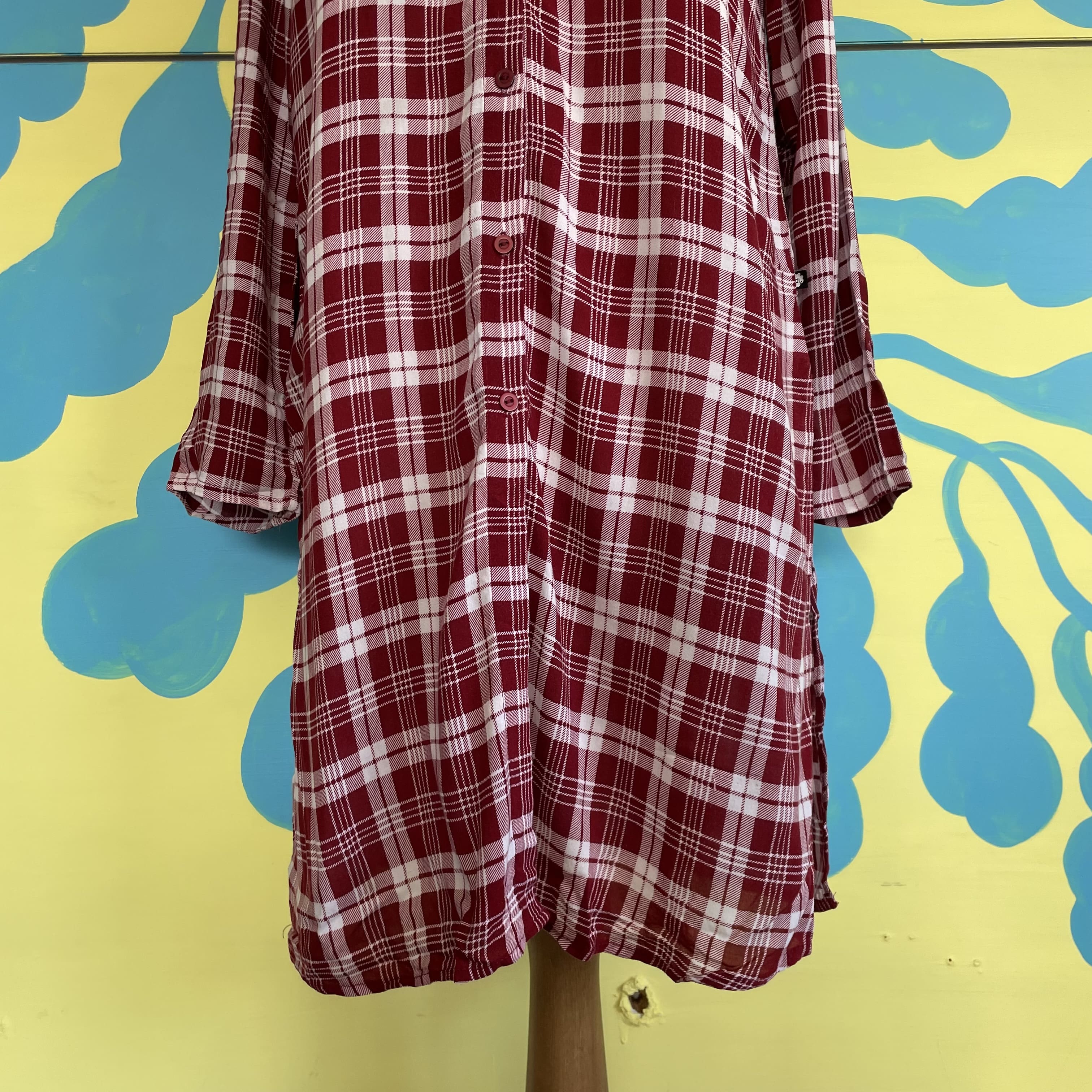 Camisa Leñadora Larga Roja y Blanco - Gallery 3