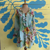 Vestido Aguamarina Flores Volero
