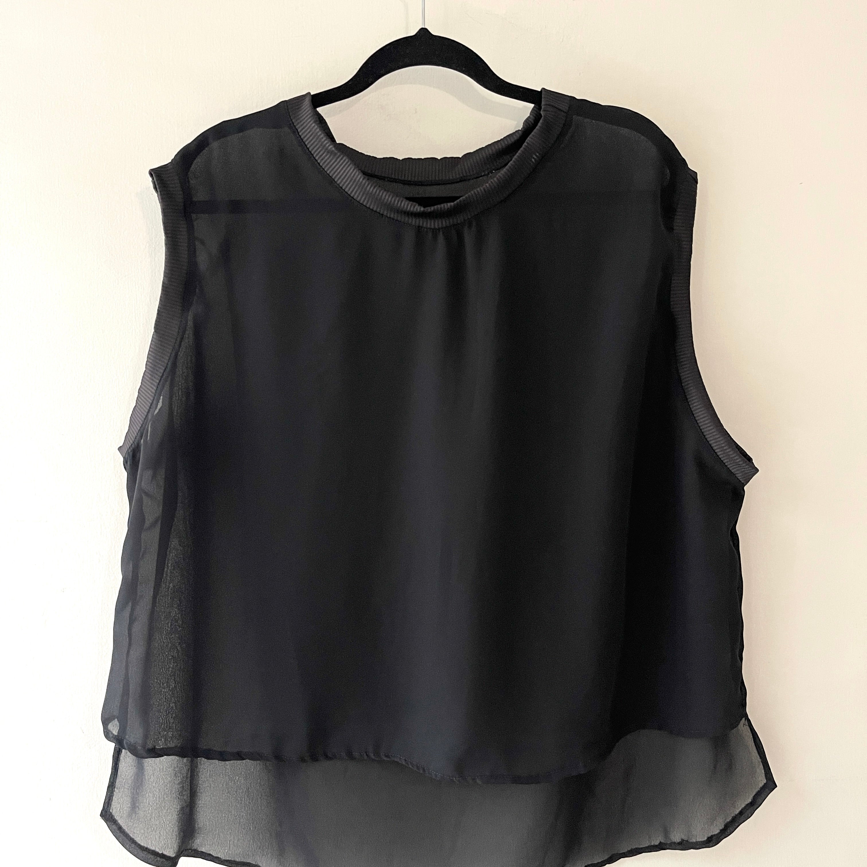Camisa Negra Manga Sisa Tranparentosa - Gallery 3