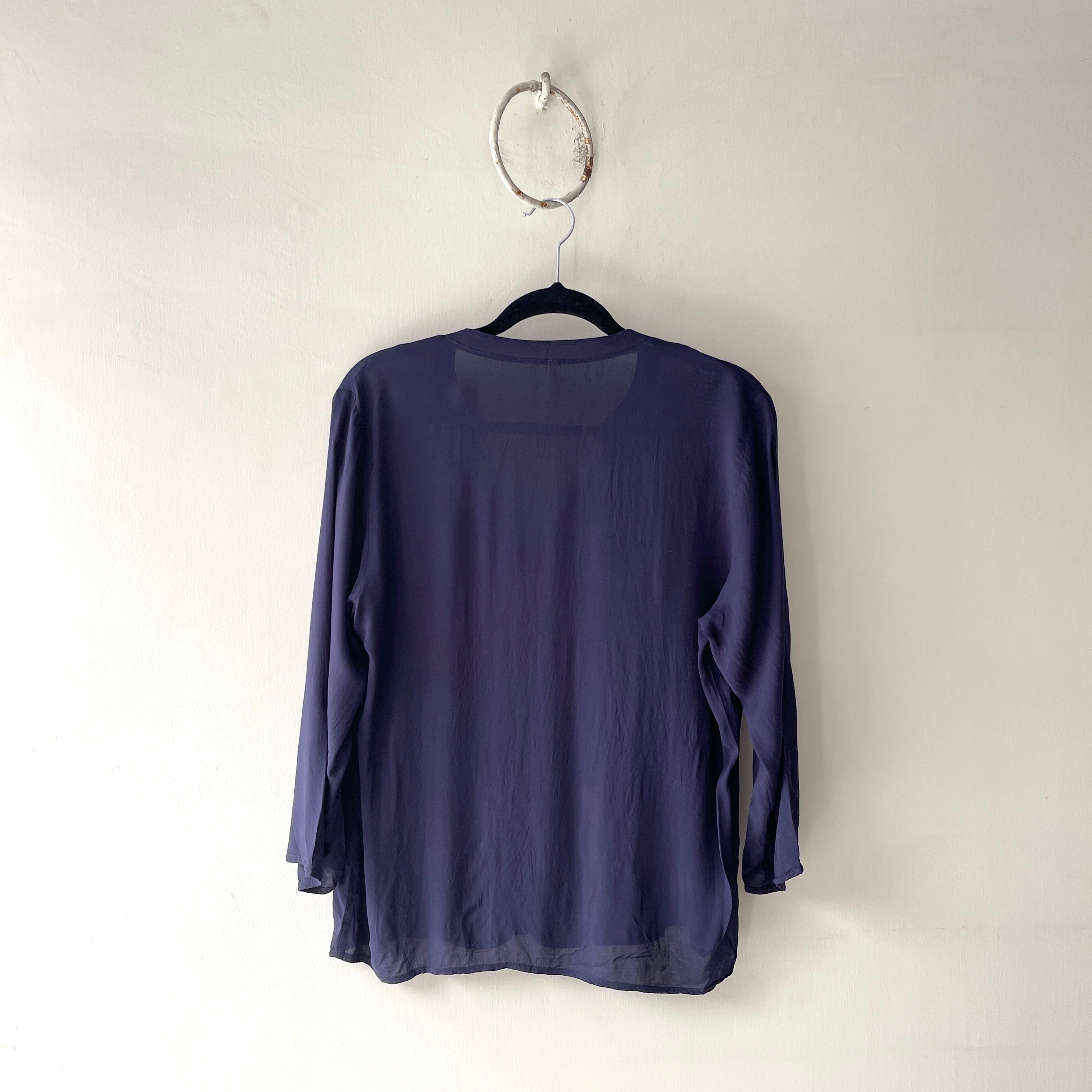 Camisera Botones Azul Nautico Cuello V - Gallery 3